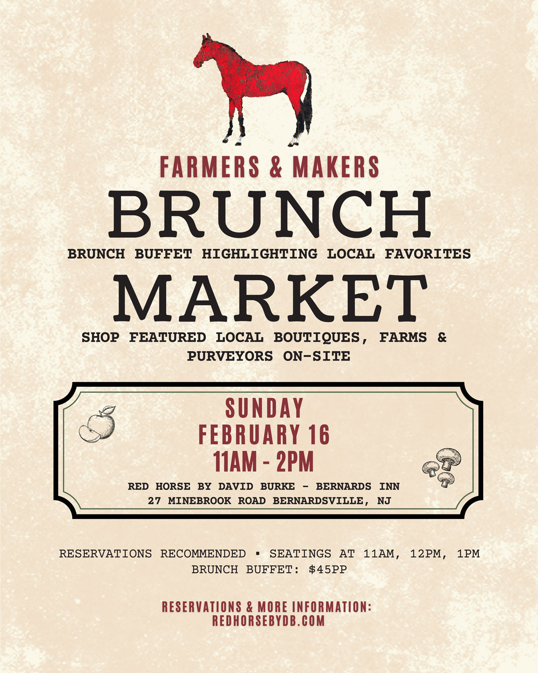 Farmer's Brunch Market at Red Horse by David Burke – Bernards Inn