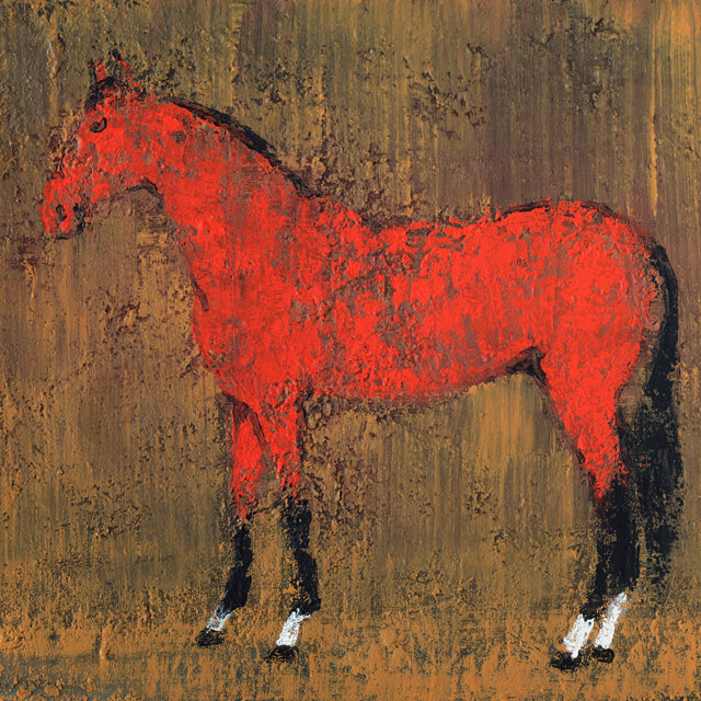 Gift card for Red Horse by David Burke Rumson with red horse painting