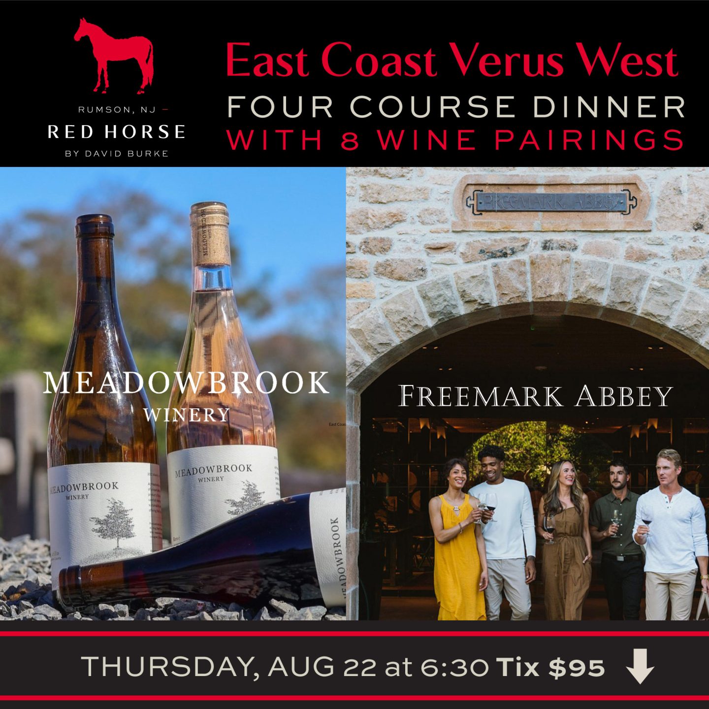 East Versus West Coast Wine Dinner